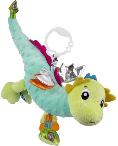 Playgro Sensory Friend Dusty Dragon Plush Activities Dragon + Rattle 33cm