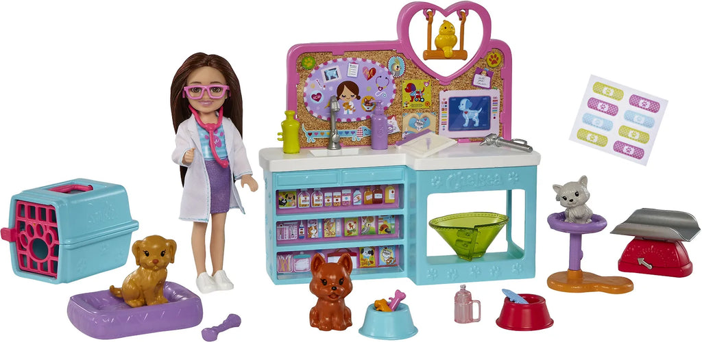 Mattel - Barbie Chelsea Can Be Pet Vet -eläinlääkärisetti