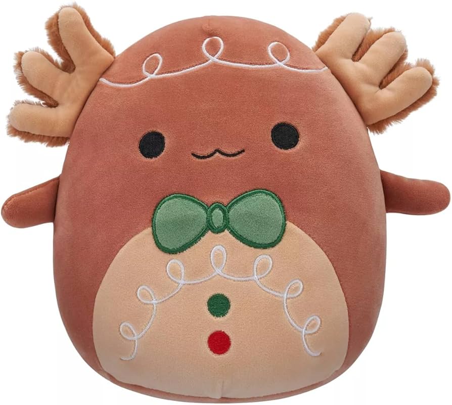 Squishmallows Holiday Den - Brown Gingerbread Axolot, 19cm