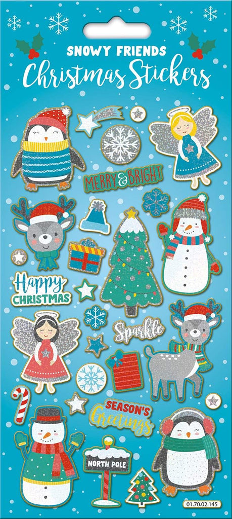 Snowy Friends Christmas Stickers - Joulutarrat