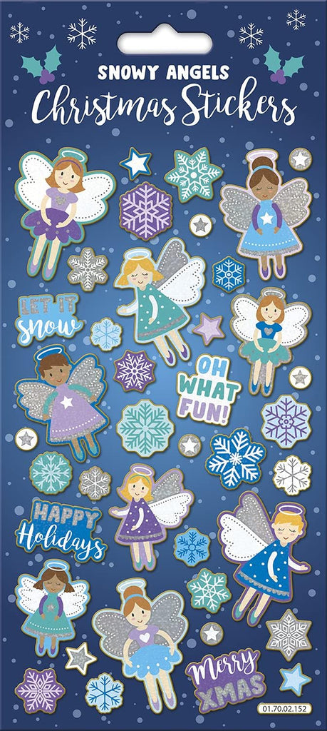 Snowy Angels Christmas Stickers - Joulutarrat