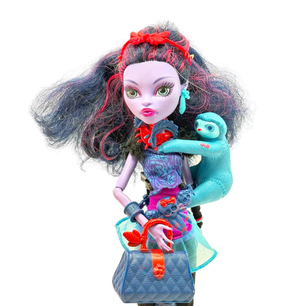 Monster High Frights Camera Action Jane Boolittle ja Needles, teline