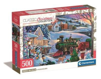 Clementoni Classic Christmas Collection - Christmas Train palapeli, 500 palaa