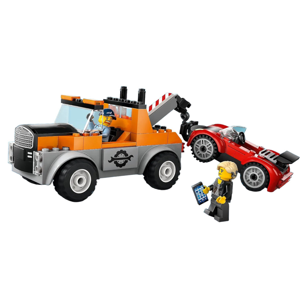 LEGO City Great Vehicles 60435 - Hinausauto ja urheiluautokorjaamo