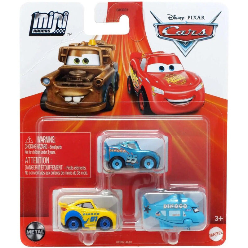 Disney Pixar Cars Mini Racers auto 3 kpl