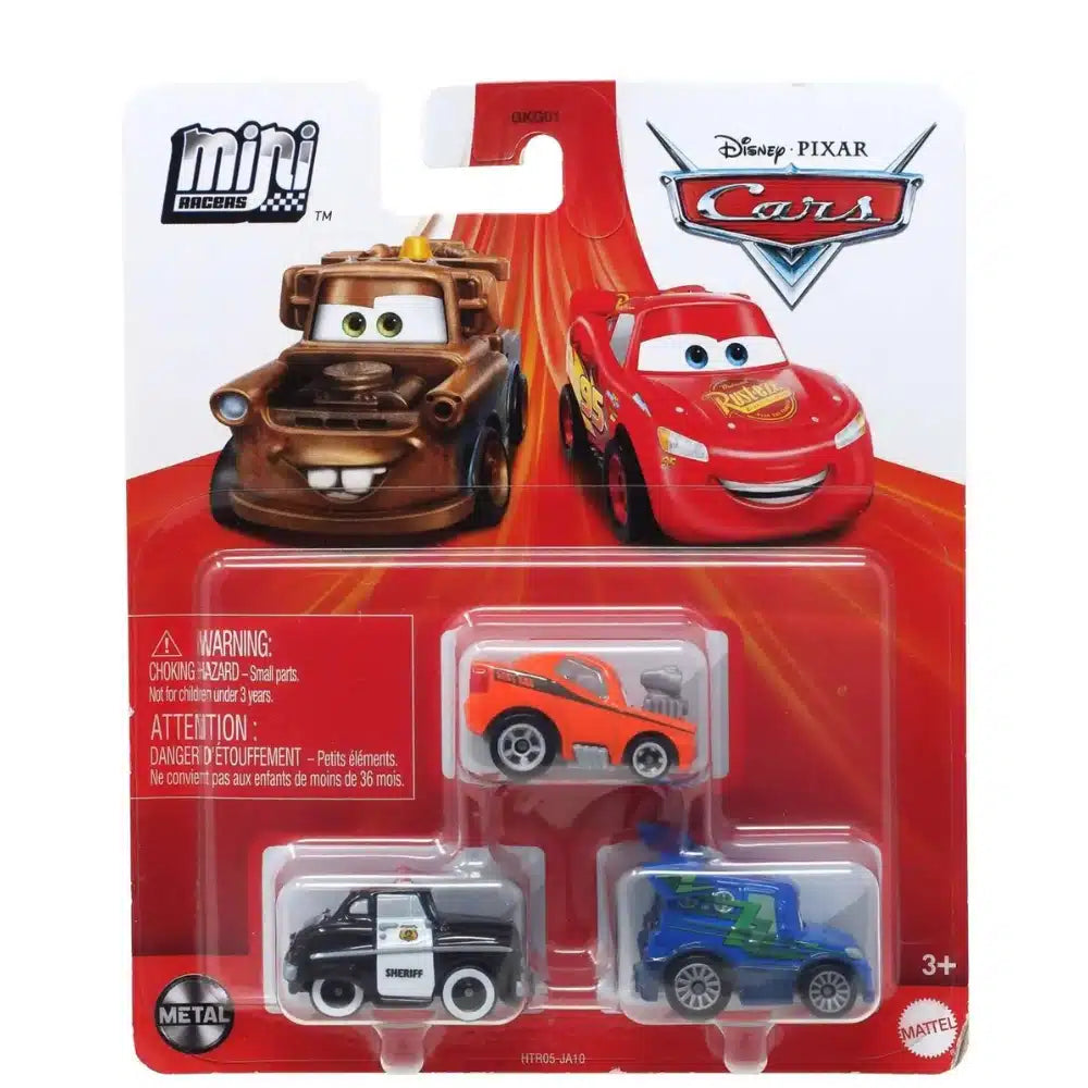 Disney Pixar Cars Mini Racers auto 3 kpl