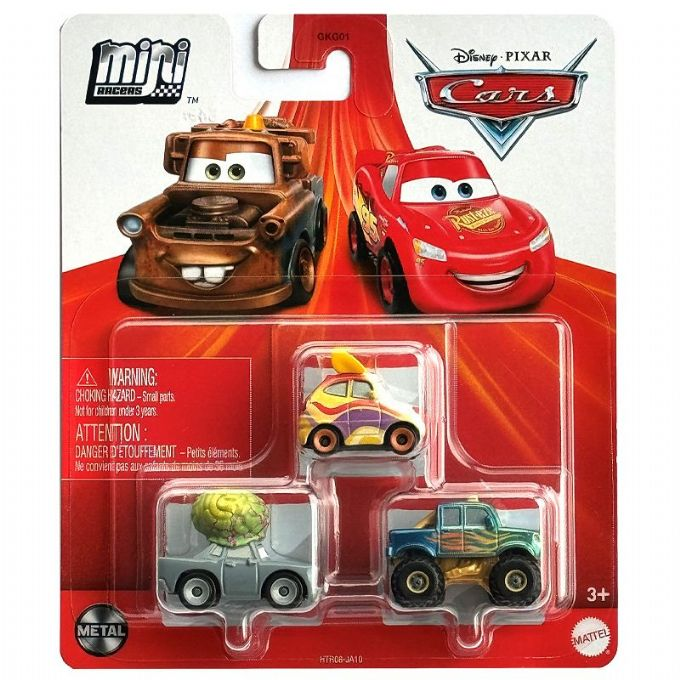 Disney Pixar Cars Mini Racers auto 3 kpl