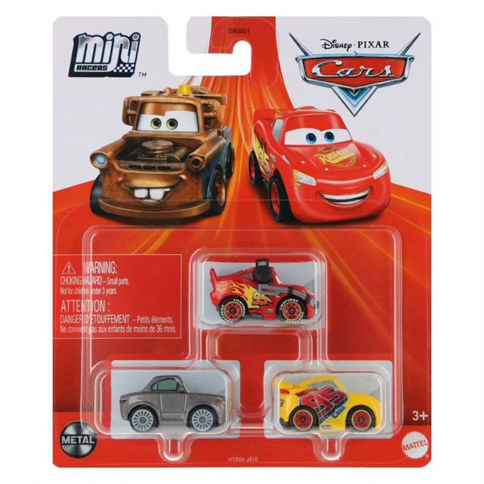 Disney Pixar Cars Mini Racers auto 3 kpl