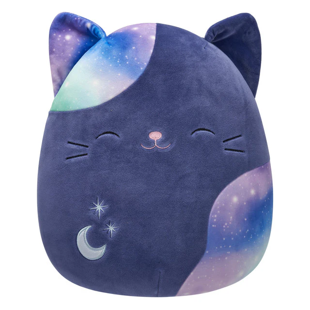 Squishmallows Halloween Metta the Navy Blue Celestial Cat, 19cm