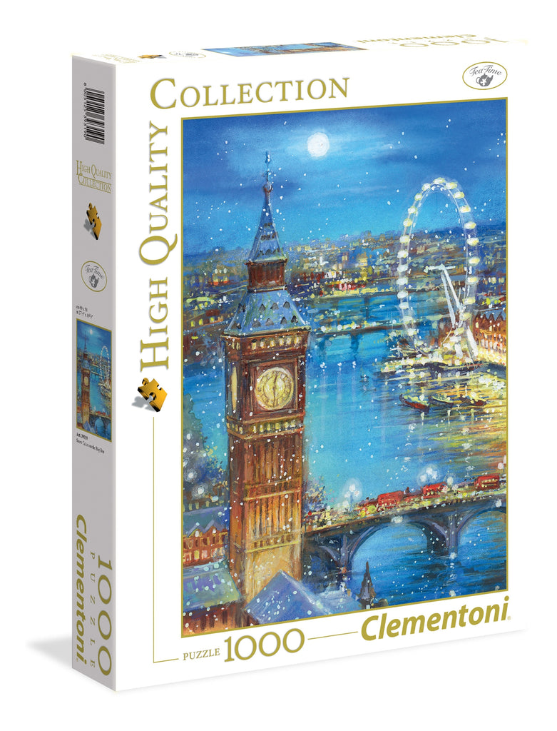 Clementoni Classic Christmas Collection - Snow Flakes On The Big Ben, 1000 palaa