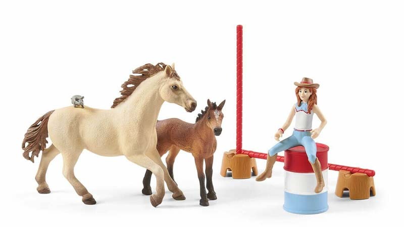 Schleich Horse Club 72157 Lännenratsukko, varsa ja esteet