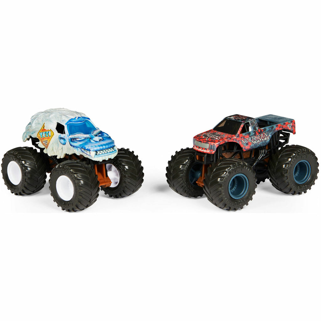 Monster Jam Color Change Northern Nightmare ja Yeti autot 1:64